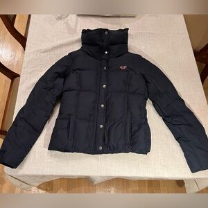 Hollister Dark Blue Puffer, Winter Coat Size Large